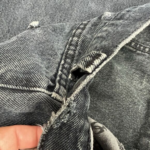 Vintage Anchor Blue Wide Leg Baggy Dark Wash Jeans Cropped Sz 39”x24.5” Men Y2K - Picture 10 of 14